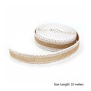 10m/roll Natural Jute Burlap Hessian Lace Ribbon Rustic Wedding Decoration