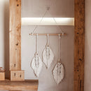 Boho Macrame Wall Hanging Tapestry Leaves Pendant Woven Handmade Home Decor