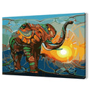 DIY Digital Oil Painting By Numbers Sun Elephant Modern Wall Art Decoration A