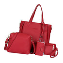 3 Pieces Four Set PU Leather Handbag Cross Body Shoulder Tote Bag for Ladies