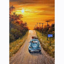 Driving Car 5D Diamond Painting Full Round Drill DIY Embroidery Set Decor
