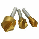 3pcs Single Flute 90 degree Edge Chamfer Countersink Deburring Drill Bit 3/ U7R6