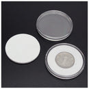 60 Pcs 46mm Coin Cases Capsules Holder Applied Clear Plastic Round Storage