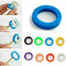 8PCS Bright Color Hollow Silicone Key Cap Cover Topper Keyring Keychain Gif B1R1