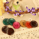 100PCS 19mm Mixed Colors Round Wood Buttons Stoving Varnish for Sewing DIY A