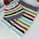 Knitted Soft Baby Boy Girl Photography Clothing Hit Color Striped Pants+Hat