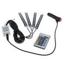 4 Piece 9 LED Car Auto Strip Light Decorative Lamps Interior 7 Light