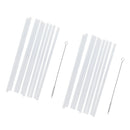 20-Pack Clear Reusable Hard Plastic Straws with Cleaning Brush for Party