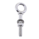 M8 x 40mm Long Lifting Eye Bolts With Washer and Nut - 304 Stainless Steel
