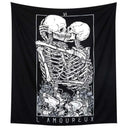 Mandala Tapestry Wall Hanging Blanket Yoga Mat Bedroom Decor (Skull02 L) SN9F