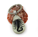 Glow-In-The-Dark Real Insect Keychain (Black Scorpion) G9T7
