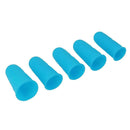 Anti-slip Hot Glue Gun Finger Caps Silicone Finger Cover Sleeve (Blue 5pcs)