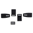 5pcs/pack Five in One 90 Degree USB 2.0 A Male to Female Adapter Connector