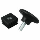 10 Sets 45mm Base Dia Adjustable Leveling Foot 25mmx25mm Square Tube Insert