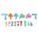 Kids Writing Pencil Holder Rubber Children Pen Aid Grip Tools Set (Blue) A