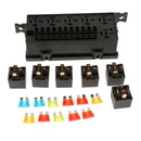 Automotive 11 Way  Blade Fuse Holder Relay Socket Box Protector Car Truck Marine
