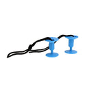 2 Pieces Plastic Bodyboard Surfboard Leash Plugs with Cords Strings Blue