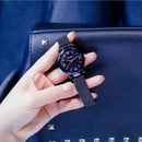 Ulzzang Crystal Star Sky Women Watches Lady Steel Strap Magnetic Buckle Bra