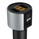 Dual USB 5V 2.4A & 1A Car Bluetooth FM Transmitter Radio Adapter MP3 Player
