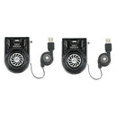 2pcs Laptop Cooler Fan Mini Vacuum Cooler LED External Cooling USB Powered