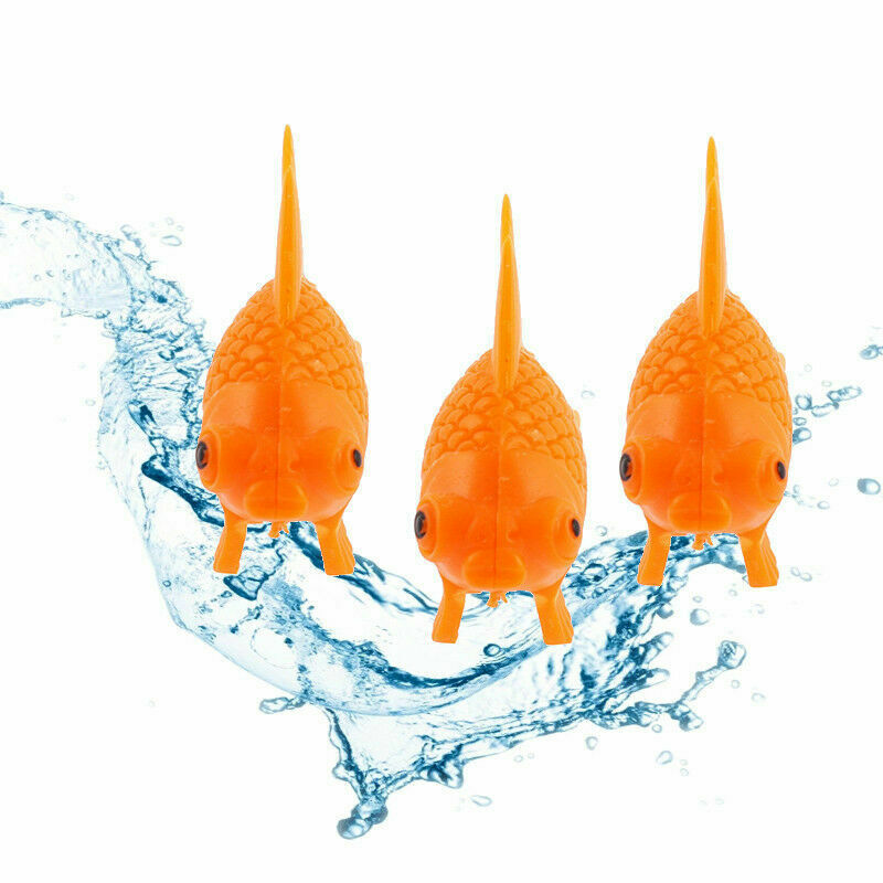 10pcs Orange Plastic Fish Tank Ornament .Artificial Swing Tail Goldfish