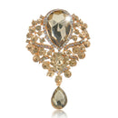 Large Fashion Drop Pendant Crystal Wedding Grace Lady Rhinestone Brooch Pin Hot~