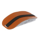 Orange PU Leather Mouse Pouch Case Mice Case Storage Bag for Magic Mouse - OZ