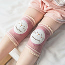 2 Pairs Baby Knee Pads for Crawling Cute Breathable Adjustable Elastic Baby