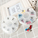 7 days Baby Round Pill Box Container Drug Tablet Storage Travel Case Holder OH