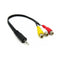 2017 1PCS Mini 3.5mm 4-Pole AV Male to 3RCA Female M/F Audio Video Cable Adapter