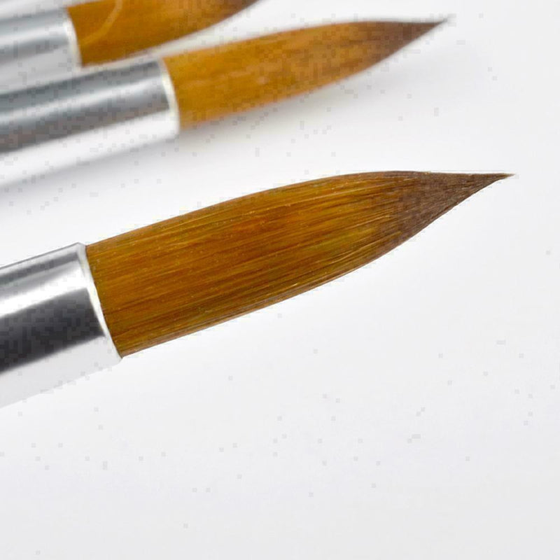 6Pcs/set Nylon Hair Nail Brush Blue Rhinestone Handle Kolinsky Acrylic Brus X3J0