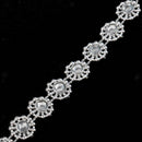 Floral Crystal Beaded Chain Ribbon Trim Crafts Embellishment 10 Yards