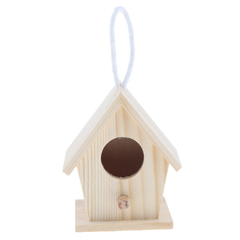 2x Bird Nest Natural Wood House DIY Parrot