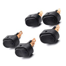5PCS Blue LED Light 12V 30Amp Car Boat Rocker Toggle Switch Control Rocker Set