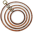4 Pieces Embroidery Hoop Cross Stitch Hoops Imitated Wood Embroidery Circle