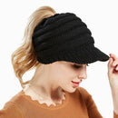 Black Spring Winter Female Ball Cap Winter Hat for Women Girl