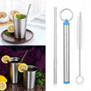 Cleaning Brush Telescopic drinking straw Stainless straw metal steel X6H6 N Z8P9