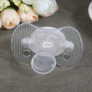 Newborn Baby Silicone Pacifier Transparent Flat Thumb Pattern Baby Nipples