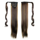60Cm Long Straight Clip In Hair Tail False Hair Ponytail Hairpiece With Hai