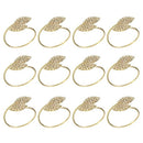 Napkin Ring, 12 Pcs Metal Napkin Rings Holder for Wedding Party Dinner Tabl E2Y7
