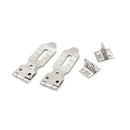 2 Set Cabinets Gates Padlock Latch Door Hasp Staples Screws ^