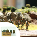 DIY Diorama Green Train Building Ornament Sand Table For Lifelike Green Plant