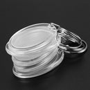 Keychain Detachable Key Ring DIY Oval Blank Photo Frame 3.4 x 5cm U5Y1
