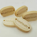 50pcs 2 Holes Sewing Wood Buttons Hand Made Word Scrapbooking Crafts Decora E6I6