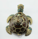 Gift Storage Organizer Crystals Ceramics Animal Turtle Jewelry Box Trinket Case