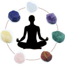 Natural 7 Chakra Rough Crystal Reiki Healing Set Selenite Plasterboard New