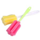 2pcs Sponge Brush Bottle Cup Glass Mug Washing Cleaning Kitchen Cleaner Tool  9"