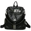Pu Leather Shoulder Bag Female Bag College Wind Bag Travel Backpack Women'S