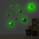 Eight Planets Luminous Wall Stickers Fluorescent Kids Room Ceiling Decals