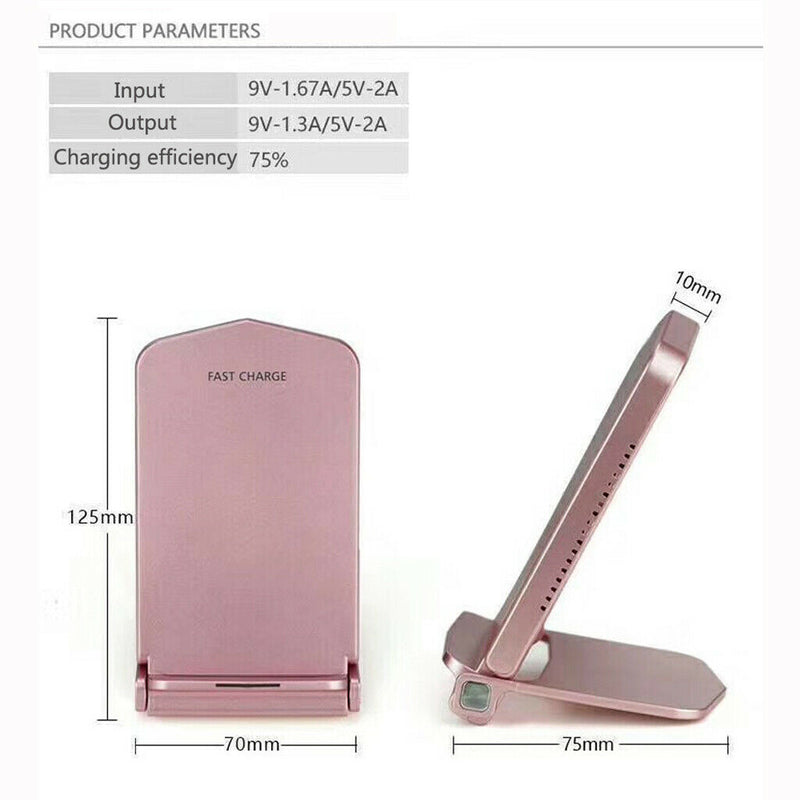 10W Fast Wireless Charger Charging Pad Stand for Galaxy S9/S9+ Note 8/5 S8/S8+